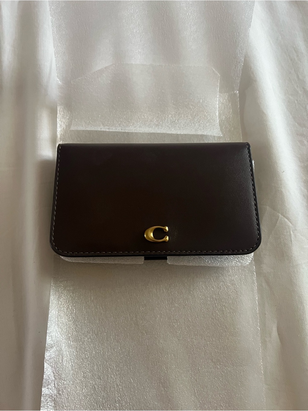 Coach Slim Bifold Card Case in Maple/Brass. New! - Picture 3 of 6